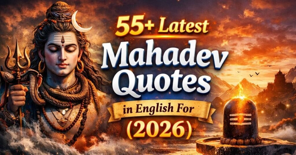 55+ Latest Mahadev Quotes in English For (2026)