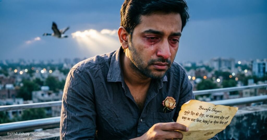 Sad lonely person showing heartbreak.