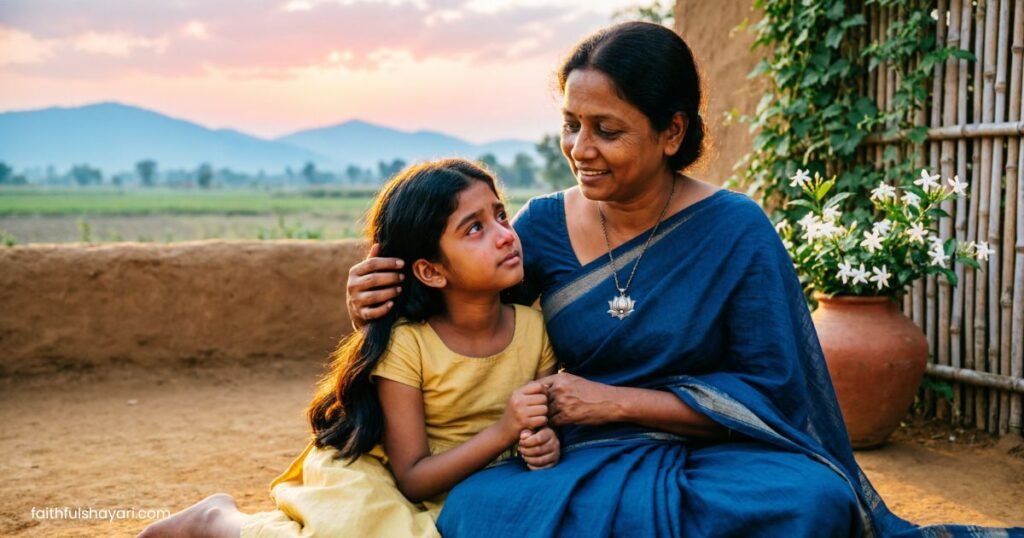 A loving and emotional bond between a mother and daughter