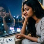 Lonely person at night expressing missing someone.