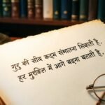 Motivational teacher shayari in Hindi showing respect and inspiration for teachers.