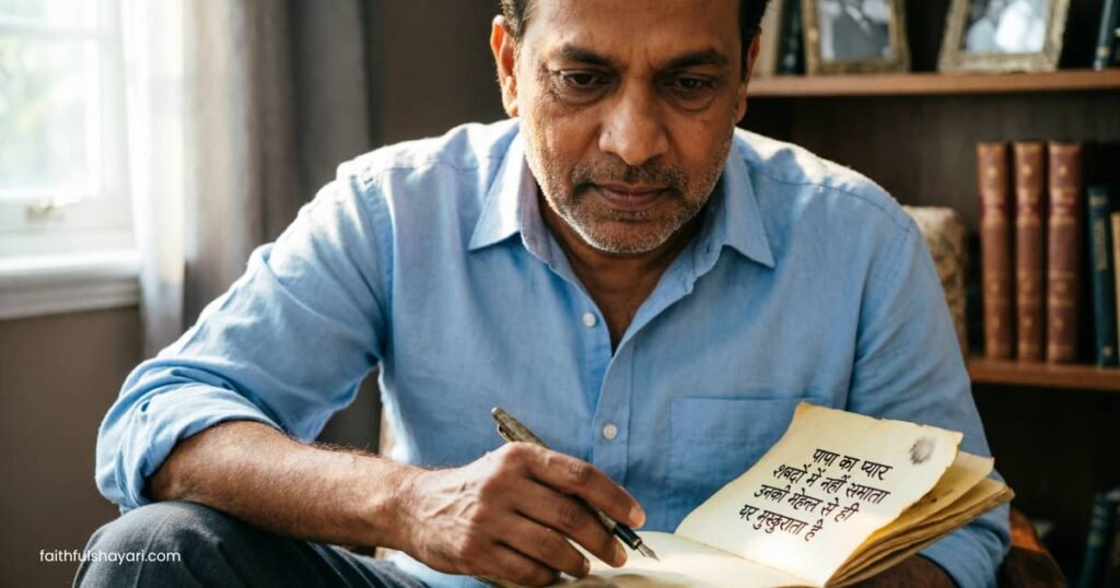 Papa ke Liye Shayari with emotional lines about father.