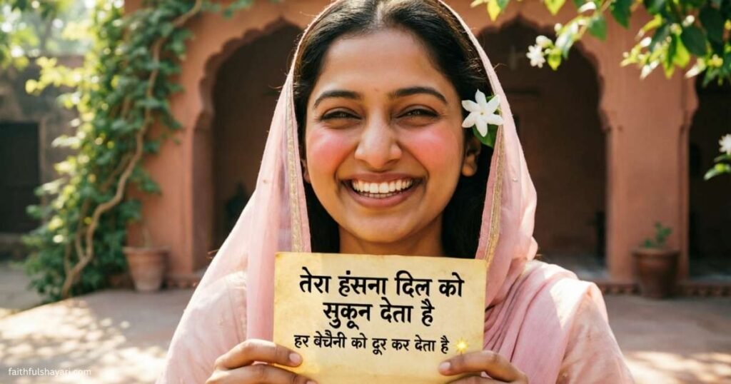 Smile Shayari featured image with a happy and warm feel.