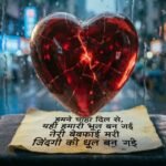 Emotional Broken Heart Shayari image with a sad and lonely mood.