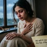 Sad “Dhoka Shayari” themed emotional heartbreak image.