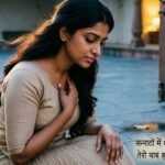 A soft emotional image showing the silent feelings of Khamoshi Shayari.
