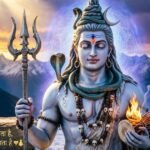 Lord Shiva (Mahadev) with trishul and divine aura representing devotion and Mahadev Shayari.