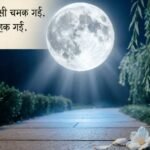 Bright moon glowing in the peaceful night sky for Moon Shayari.