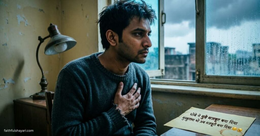 Dark emotional image representing No Love Shayari and heartbreak.