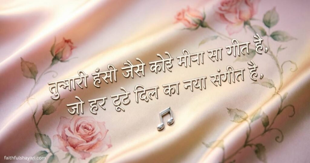 Stylish aesthetic background with emotional Shayari written for girls in soft and elegant design.