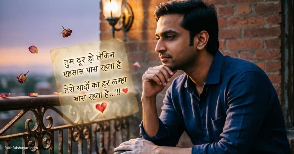 Yaad Shayari emotional Hindi poetry image about love and memories.