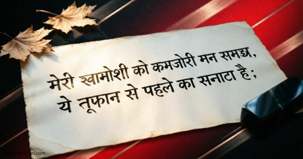 Bold Attitude Shayari in Hindi with a stylish and confident design.