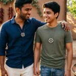Two brothers smiling together, representing love and brotherhood.