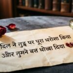 Dhoka Shayari in Hindi showing heartbreak and betrayal theme.