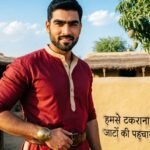 Proud Jaat man with a confident attitude in a village setting.