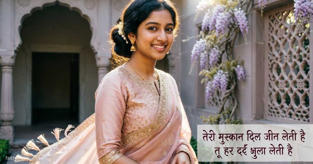 Beautiful girl with a sweet smile expressing elegance and charm.