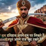 Rajput Shayari featured image showing royal pride and bravery.