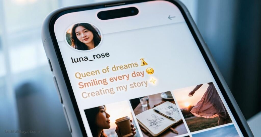 Instagram Bio for Girls – VIP, Attitude & Stylish Bio (2026) Stylish Instagram profile showing bio ideas for girls.
