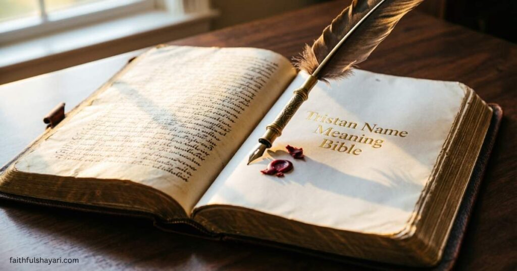 Tristan Name Meaning Bible: Discover the Spiritual Roots and Symbolism Tristan Name Meaning Bible with an open Bible.